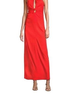 chinese dress ladies Ciao Lucia Giselle Chiffon and Jersey Maxi Dress